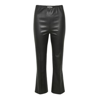 Soaked In Luxury Black PU Kickflare Trousers - female - Soaked in Luxury - Wide Trousers - Black - 2XL - Trousers