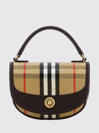 Burberry Highlands Mini Half-Moon Bag in Vintage Check Canvas and Leather