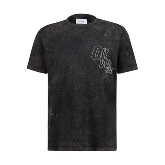 Off-white T-Shirts, male, Black, S, Outline Arrow Slim Fit T-Shirt
