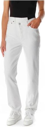 A Gold E Straight Jeans - Dames - Regular Fit Jeans - Wit - W28 - Denim - Jeans