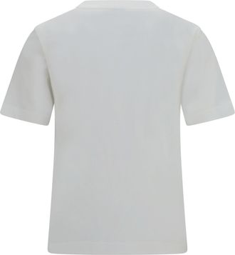 Burberry Womens Cotton T-Shirt Knight Stamp Check Chalk T-Shirts & Jerseys
