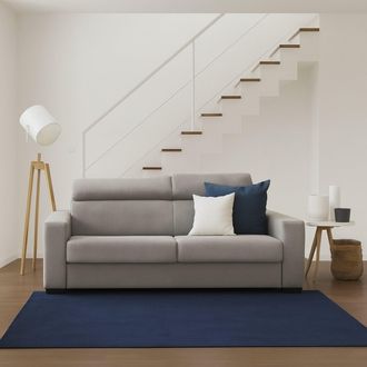 Dmora Talamo Italia - Sofa Cama Aida, Gran Sof&aacute; De 2 Plazas, 100% Made In Italy, Sof&aacute; De Sal&oacute;n Con Apertura Giratoria, Con Reposacabezas Ajustables Y Reposa