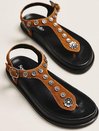 Seychelles Sunday Funday Studded T-Strap Sandals
