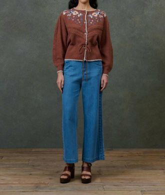 Louise Misha Sandya Cardigan In Chestnut