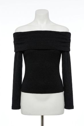 Z Supply Whimsy Off Shoulder Mesh Top In Black