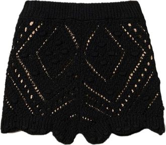 Twin-Set openwork shorts - Black