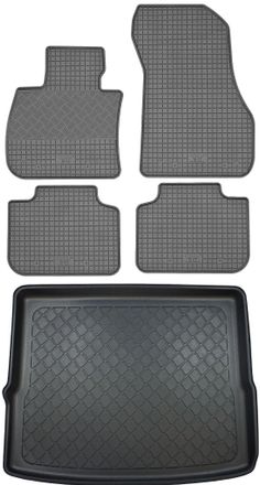 OEM Bmw X1 F48 Suv (5 Puertas) Desde 10/2015 Set - Alfombrillas De Goma Para Coche + Alfombrilla Para Maletero