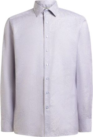 Etro Camicia in cotone jacquard - Viola