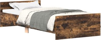 vidaXL Estructura De Cama Roble Ahumado 80 X 200 Cm Vidaxl