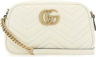 Gucci Ivory Leather Small Marmont Crossbody Bag 9022 Borse A Mano