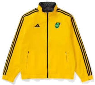 adidas Soccer Jamaica Anthem Jacket Asia Sizing Gold IB7461