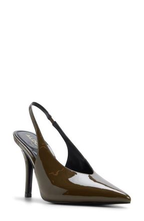 Aldo Arianell Slingback Pointed Toe Pump in Dark Green at Nordstrom, Size 6.5