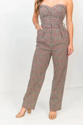 Hunter Bell York Trouser In Clarence Houndstooth