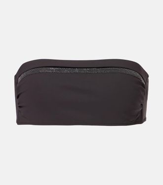 Brunello Cucinelli Monili bandeau bikini top