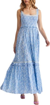 LoveShackFancy Brentlin Dress In Spa Blue