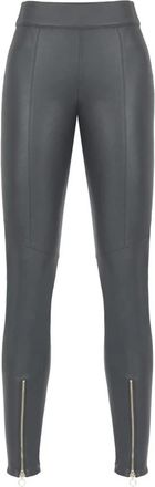 Pinko Eco Leren Leggings - Dames - Leggings - Zwart - L - Broeken