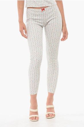 Dsquared2 Cotton Blend Leggings with Floral Patterned Motif size S