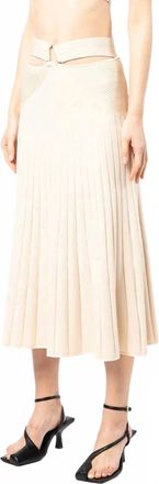 Jonathan Simkhai Arabella Rib Skirt In Almond