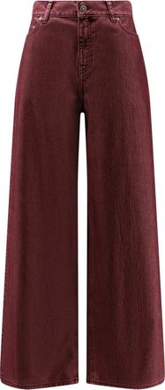 Golden Goose Dames, Broeken, Bruin, Maat: W25 Katoen