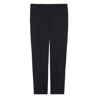 Weekend Broeken, Dames, Blauw, XL, Wol, Stretch Wollen Cigarette Broek