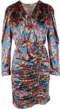 Alessandro Enriquez Short Velvet Dress - Multicolor