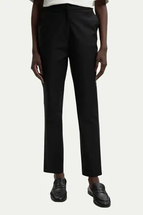 Karen Millen Essential Techno Woven Trousers in Black at Nordstrom, Size 2