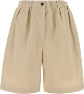 Prada Beige Solid Shorts