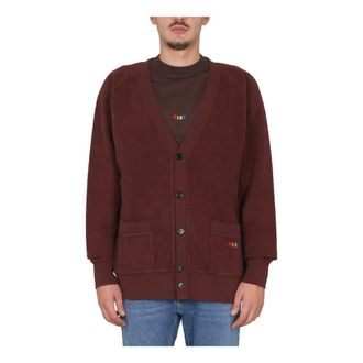 Msgm Cardigans, male, Brown, Size: L Cardigan