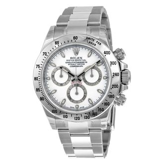 Rolex Pre-owned Rolex Cosmograph Daytona Chronograph White Dial Mens Watch 116520-WSO