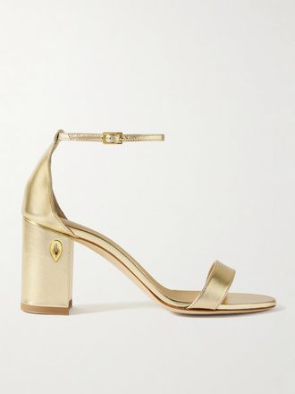 Jennifer Chamandi Sandali In Pelle Metallizzata Massimiliano 85 - Oro