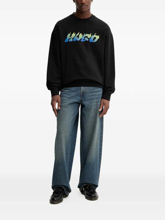 HUGO BOSS logo graphic sweatshirt - Nero