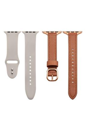 Posh Tech Assorted 2-Pack Apple Watch Watchbands in Brown /Starburst at Nordstrom, Size 44Mm