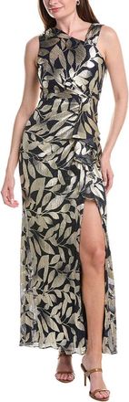 Adrianna Papell Foil Asymmetric Gown