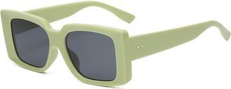 Generic Vintage Square Street Photography Sunglasses Men And Women Sports Beach Vacation Party Sun Glasses(Green)