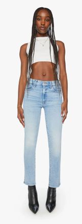 Mother Insider Flood Mid-Rise Jeans In Tea Time