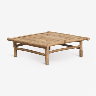 Sklum Tavolino da giardino quadrato 75x75 cm in bamb&ugrave; Isendra SKLUM