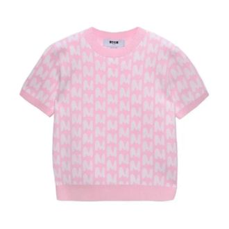 Msgm Msgm, Dames, Truien, Roze, Maat: M Viscose