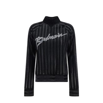 Balmain Black Elastane Womens Sweatshirt