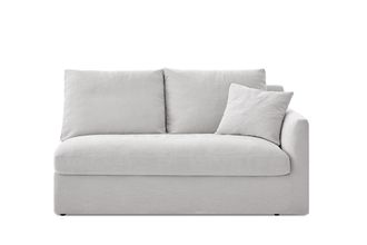 Castlery Agnes Right Arm Queen Sleeper Sofa, Ivory, Removable Covers, Machine Washable for Women