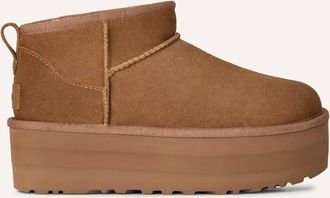 UGG Womens Classic Ultra Mini Platform Boot In Chestnut