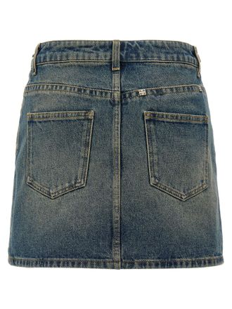 Givenchy Chain-Detail Denim Skirt - Blue