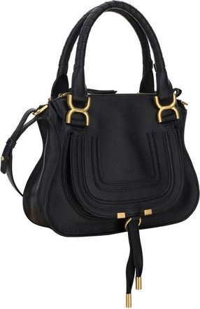 Chlo&eacute; Womens Marcie Shoulder Bag Black Calf Leather Bos