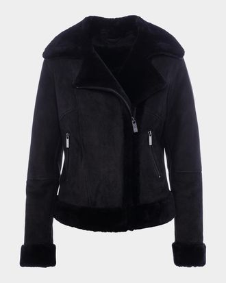 Gorski Merino Shearling Moto Jacket