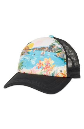 Billabong Heritage Mash-Up Trucker Hat in Ocean Spray at Nordstrom