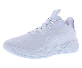 Puma Mens Mb.04 Phoenix Basketball Sneakers Shoes - Red, Puma White/Sun Struck/Clean White, 11.5