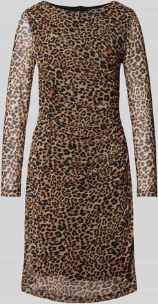 Swing Knielanges Cocktailkleid mit seitlicher Raffung in Black, Gr&ouml;&szlig;e 48