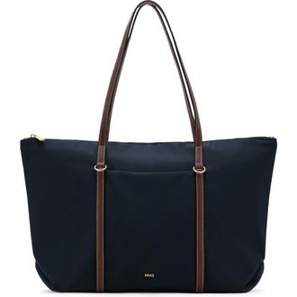 Mango Nylon Shopper Bag in Navy at Nordstrom