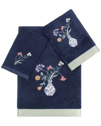 Linum Home Textiles 100% Turkish Cotton Stella 3Pc Embellished Towel Set