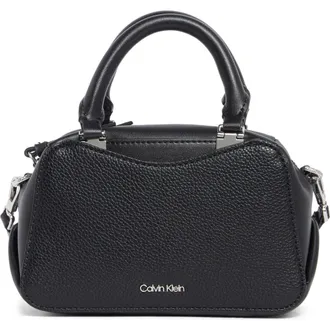 Calvin Klein Akari Crossbody Bag in Black/Silver at Nordstrom Rack