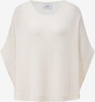 Lu Ren Rundhals-Strickponcho Shiitake